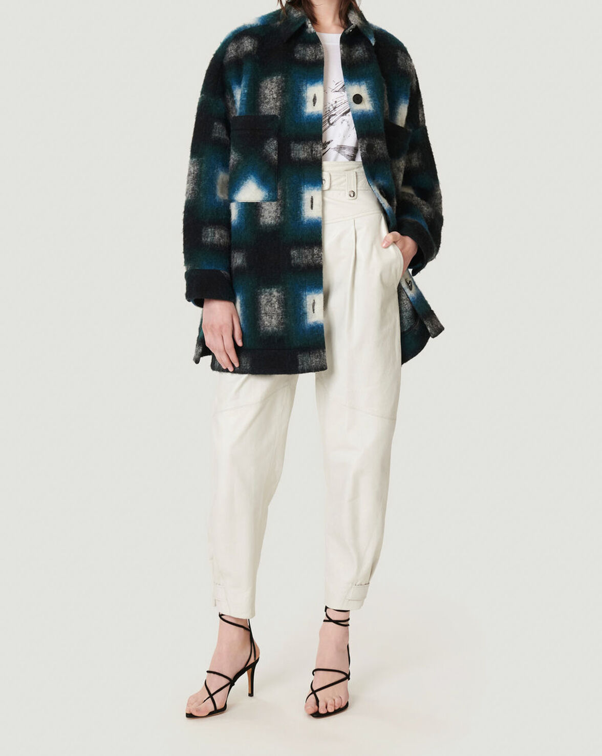 HARWEL OVERSIZED PLAID OVERSHIRT JACKET image number null